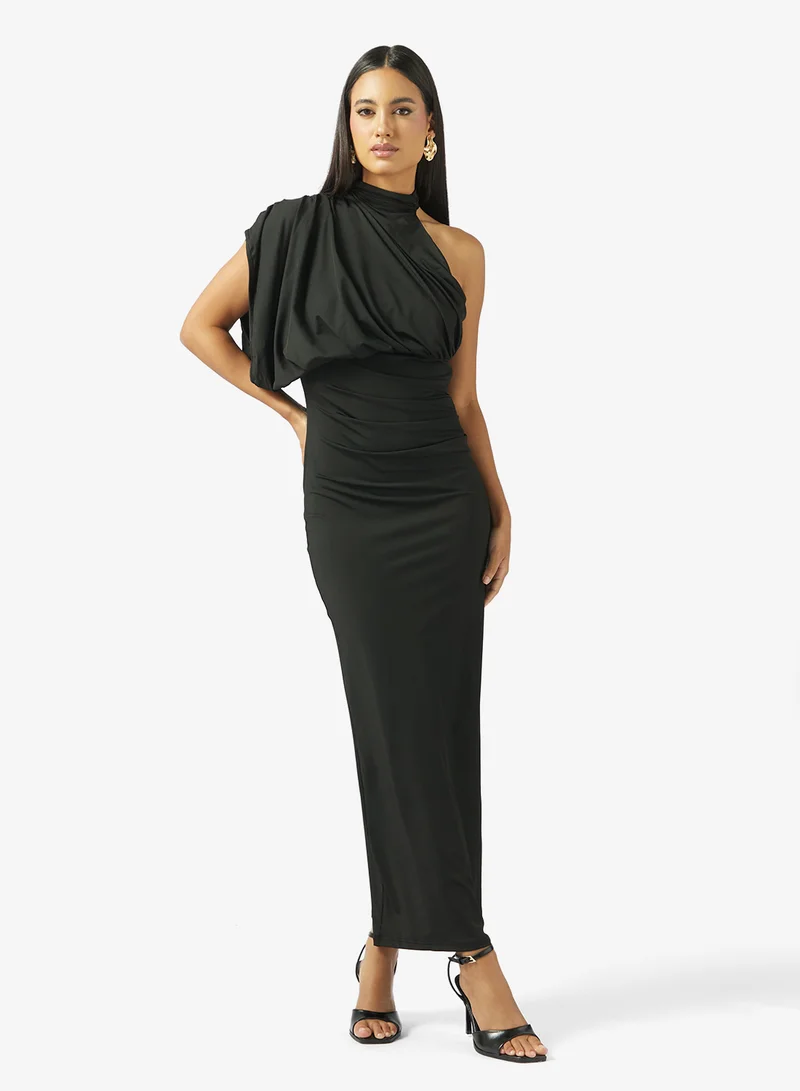 Ella Limited Edition One Shoulder Draped Column Dress